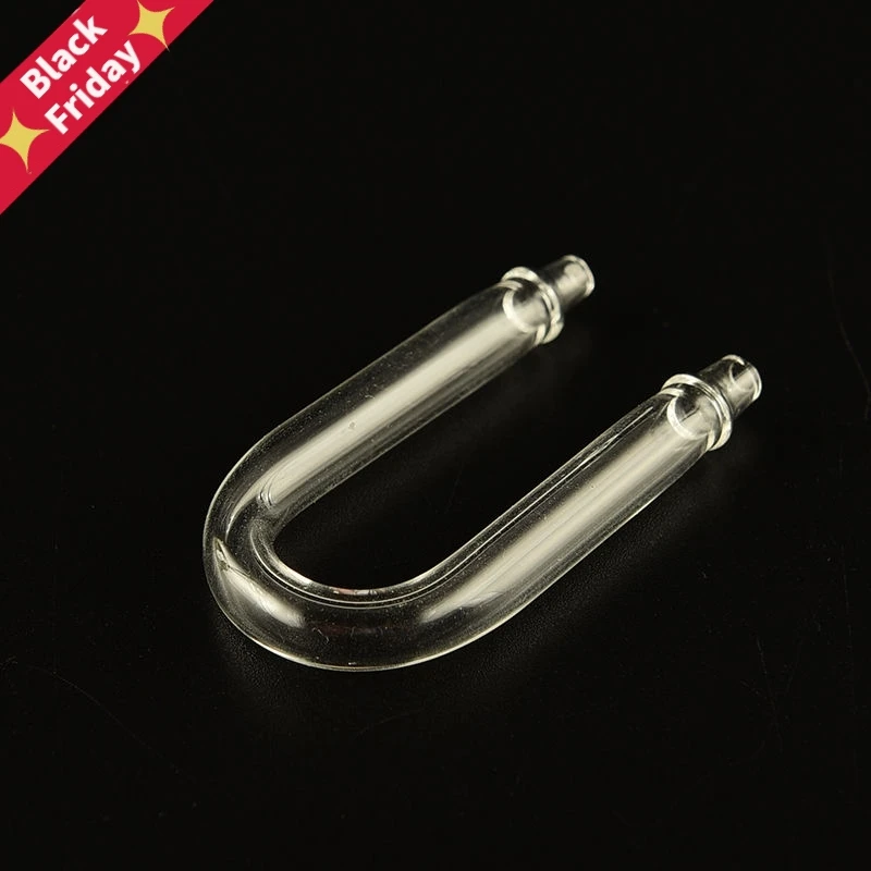 Маленькая u-образная прозрачная гнущаяся стеклянная трубка хорошее выравнивание