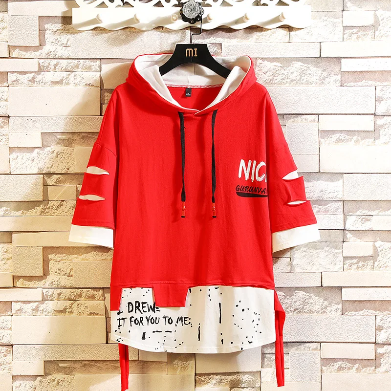 Модные брендовые толстовки 2020 Летние черные белые хип хоп свободные японские