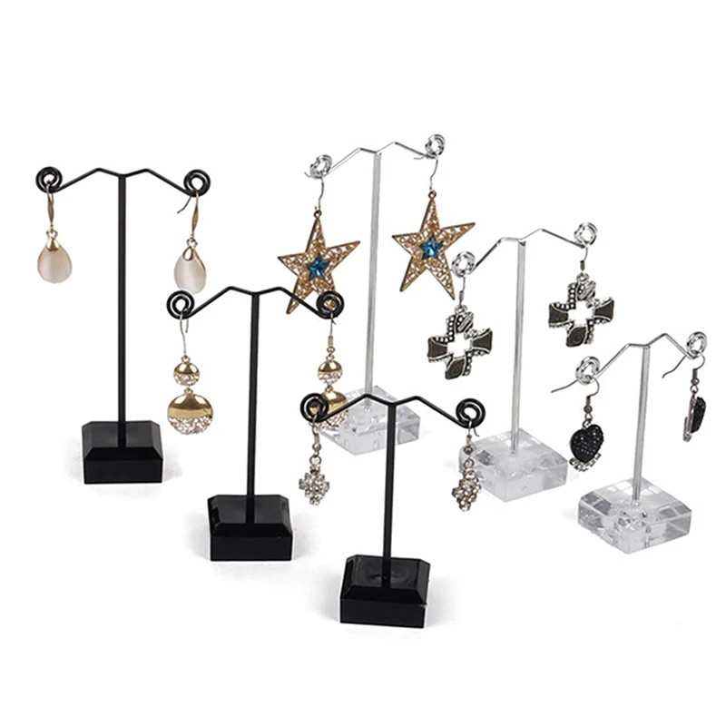 3Pcs Mini Earrings Rack Display Acrylic Earring Ear Studs Jewelry Rack Display Stand Storage Hanger Holder