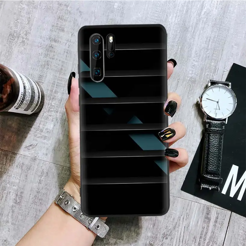 Черный, легкий, темный, черный чехол для телефона huawei mate 30 20 10 P30 P20 P10 Pro Lite P Smart Z Роскошный чехол