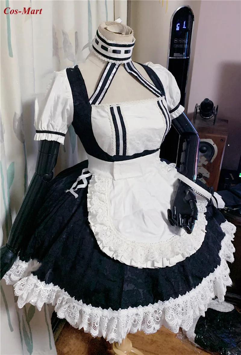 Горячая игра Azur Lane HMS Sirius для Маскарадного костюма Два слоя кожи платье горничной