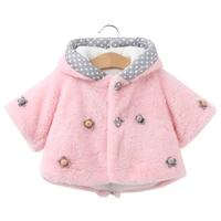 baby girls autumn winter jacket 6 36month toddler flower cloak coat warm hooded infant winter clothes childrens hooded outwear