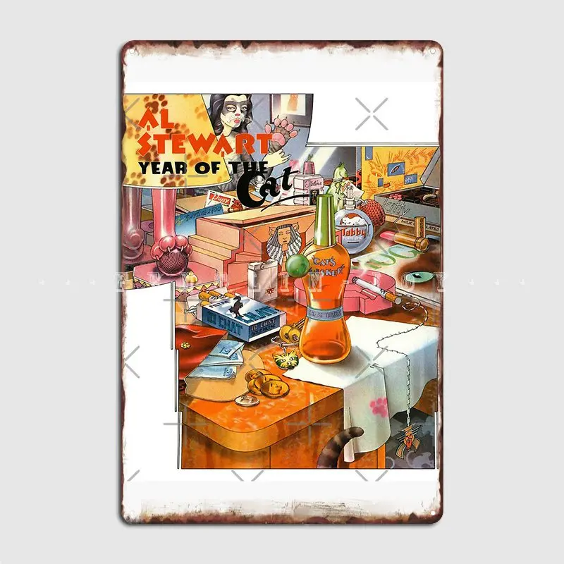

Al Stewart Year Of The Cat Metal Plaque Poster Club Home Funny Plaques Party Tin Sign Poster