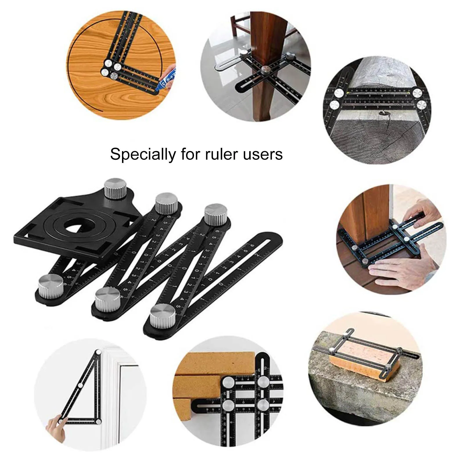 Многоугловая линейка 6-сторонний локатор для сверления и работ по дереву |