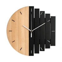 wooden wall clock modern design vintage rustic shabby clock quiet art watch home decoration b