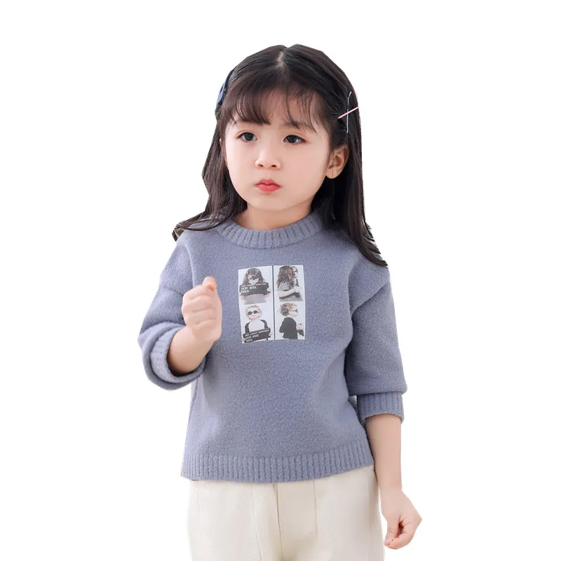 Свитера для маленьких девочек новая зимняя одежда подходит детей 2-5 лет высокое