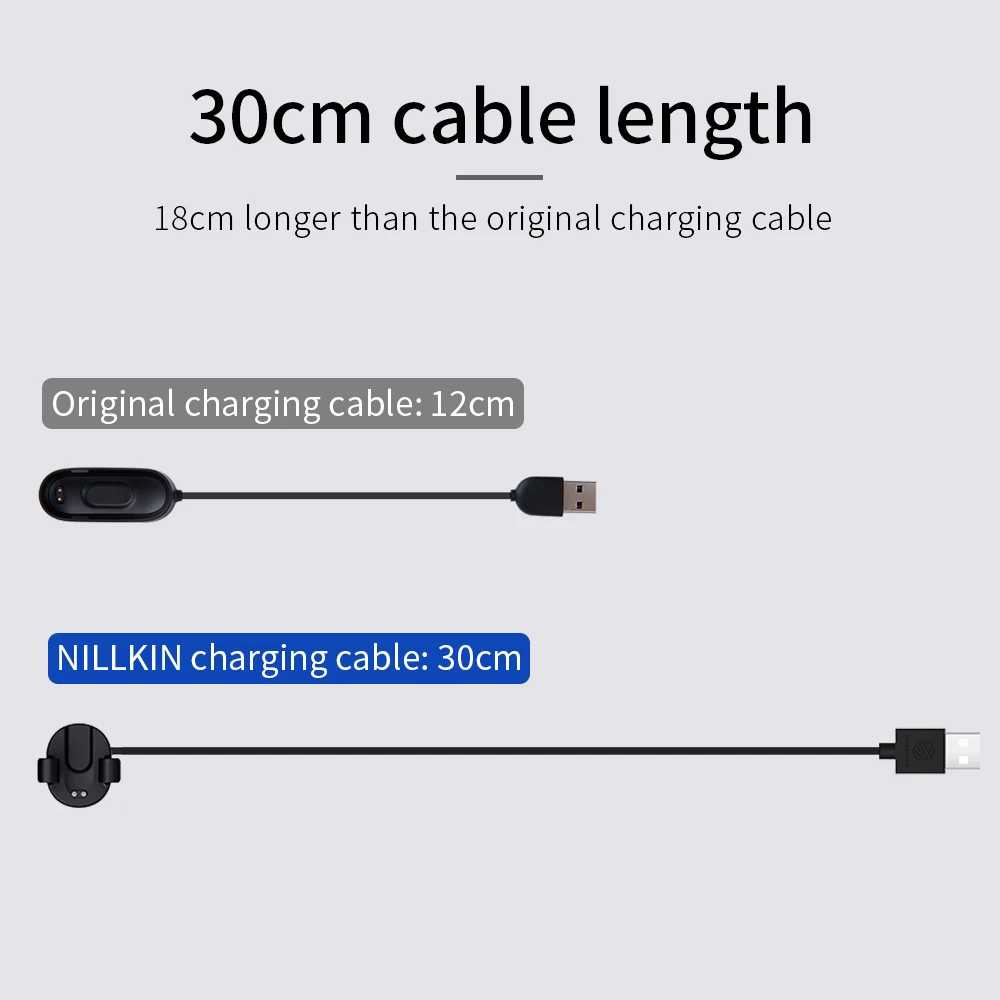 Зарядный кабель для xiaomi mi Smart Band 4 mi band 4 global charger NILLKIN USB charger Cable для xiaomi band 4