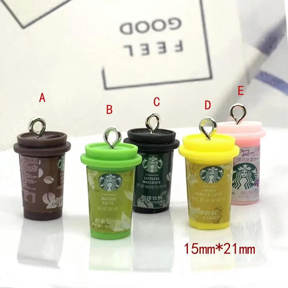 

10pcs 15*21mm 3D Resin Drink Bottle Coffee Cup Charms Pendants For DIY Earrings Key Chains Fashion Jewelry Accessories