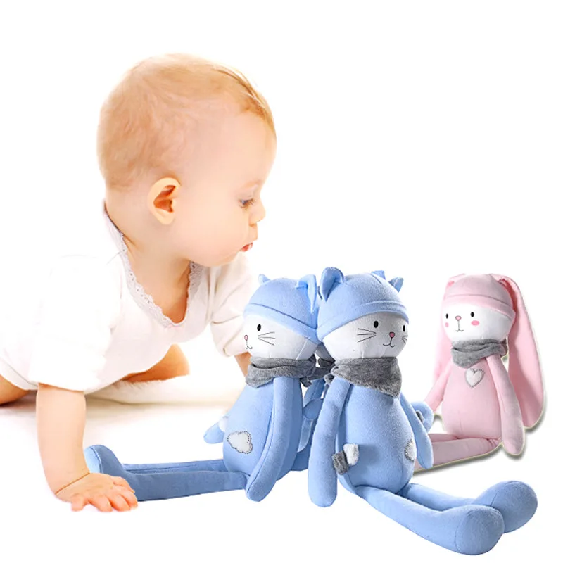 Кукла Кролик с длинными ушами 35 см мягкая игрушка-Зверюшка милый кролик мягкие