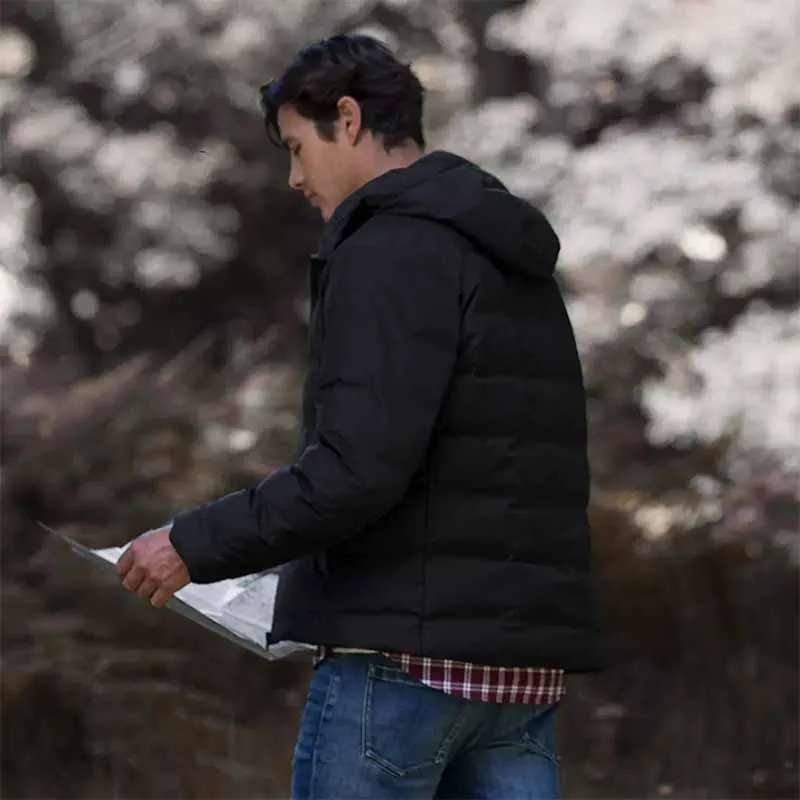 Мужской пуховик с подогревом Xiaomi осенне-зимняя Ультралегкая теплая куртка