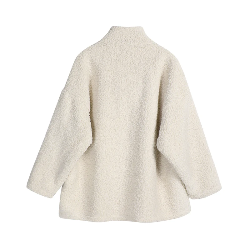 Женская куртка из овечьей шерсти повседневная толстая теплая зимняя в стиле