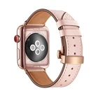 Ремешок с застежкой-бабочкой для apple watch band 41 мм 45 мм 44 мм 40 мм 42 мм 38 мм, iwatch band 76SE5432, браслеты из натуральной кожи