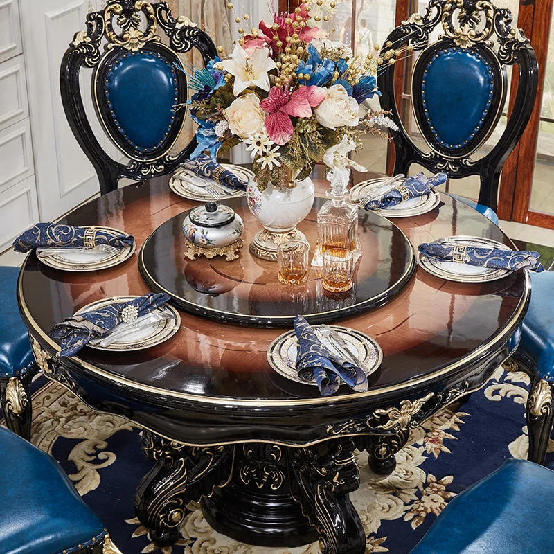 Мебель для столовой однотонная искусственная кожа со стульями| |