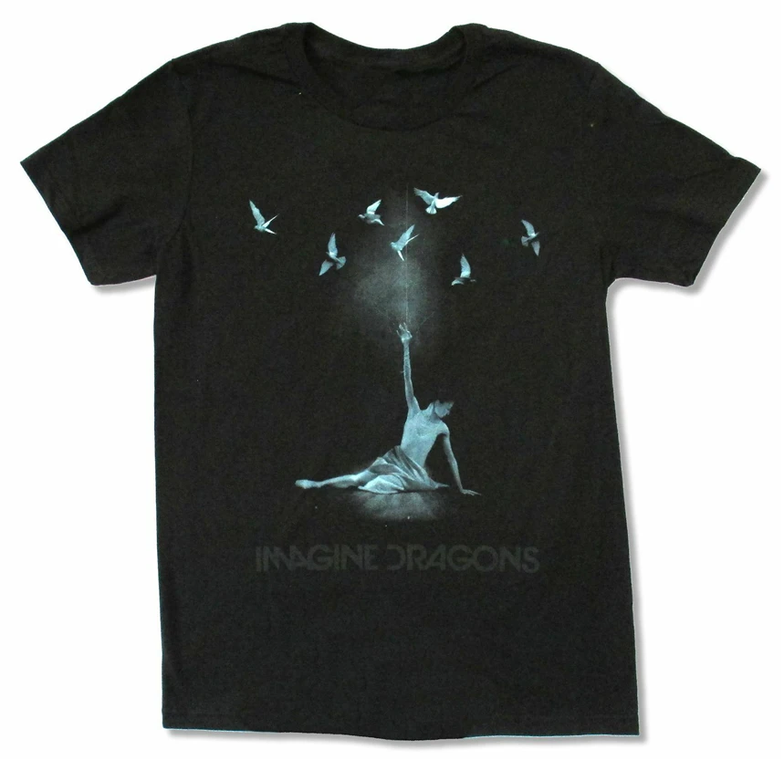 Нарисованные драконы балерина черная футболка новая группа товар классические