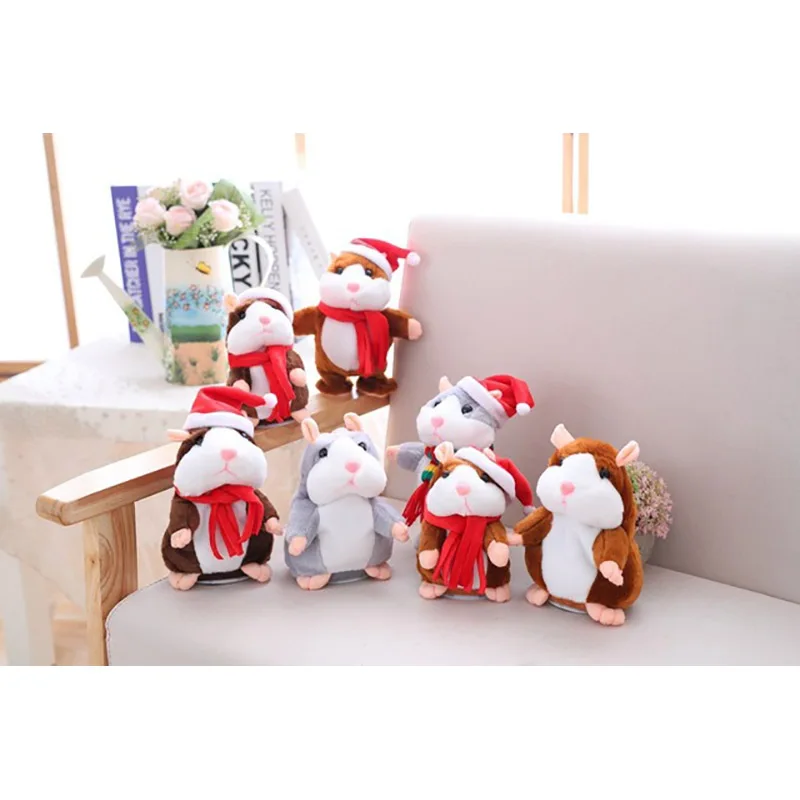 Рождественские подарки для малышей говорящий хомяк мышь животные плюшевые