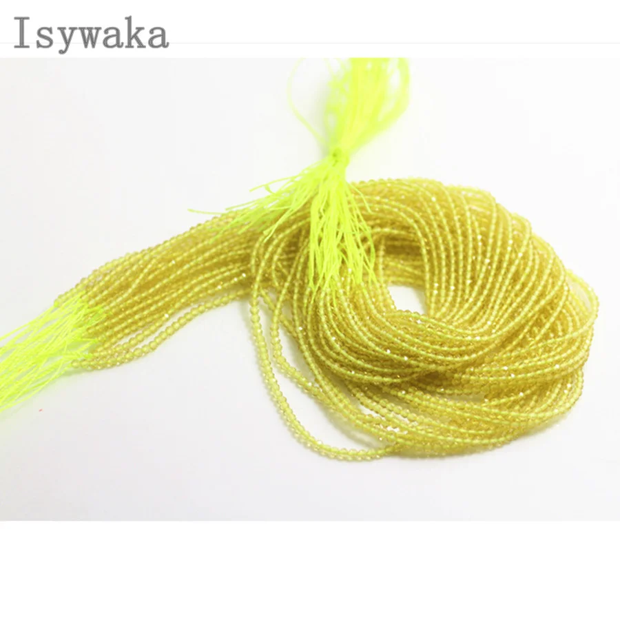 Light Yellow Isywaka гранат красный 2 мм 170 шт индийские кристаллические граненые бусины футбольные круглые стеклянные бусины для рукоделия - Цвет: Light Yellow