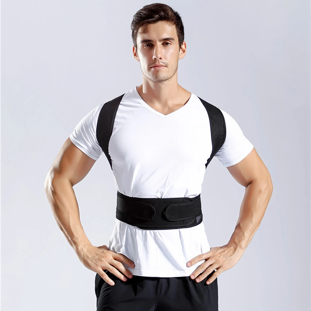 Spine Back Corset Posture Correction Steel Straps Babaka Corrector Men Shoulder Support Belt Elastic Braces |