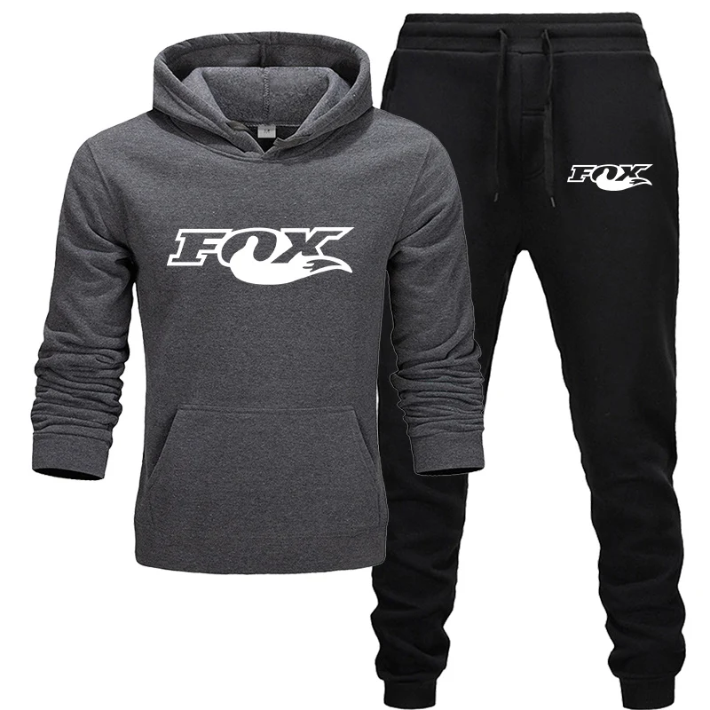 

Brand clothing men's fashion sportswear casual sportswear men's hoodies sweatshirt sportswear fox hoodies + pants men's suits
