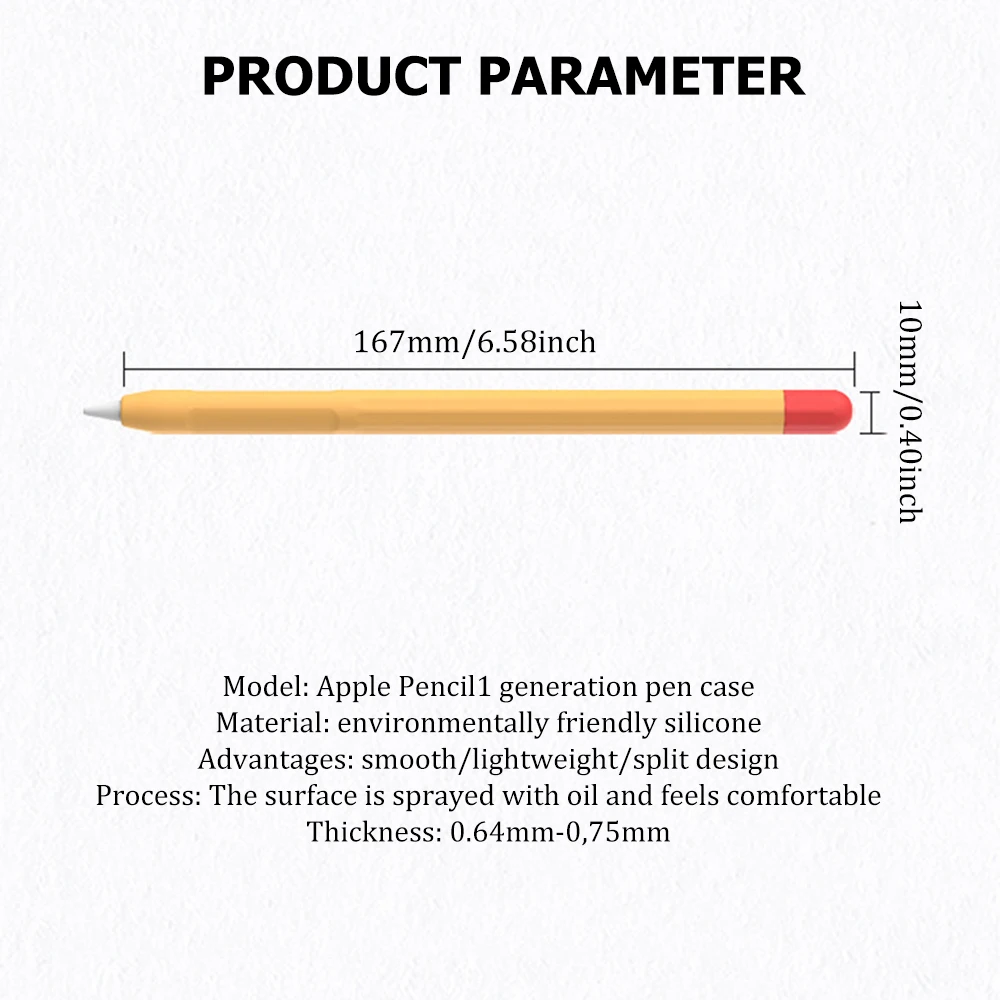 

Silicone Protective Case For Apple Pencil 1 Pen Point Stylus Penpoint Cover Protector Case For Apple Pencil 1 With Pen Cap