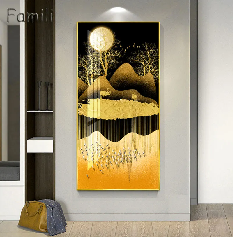 Современная Абстрактная живопись цветов чернилами всплеск Холст Плакаты с