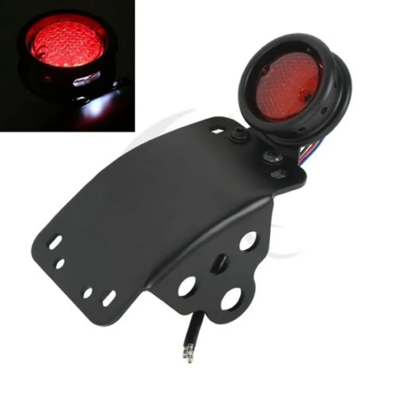 Мотоциклетный черный Светодиодный Боковой кронштейн для заднего стоп