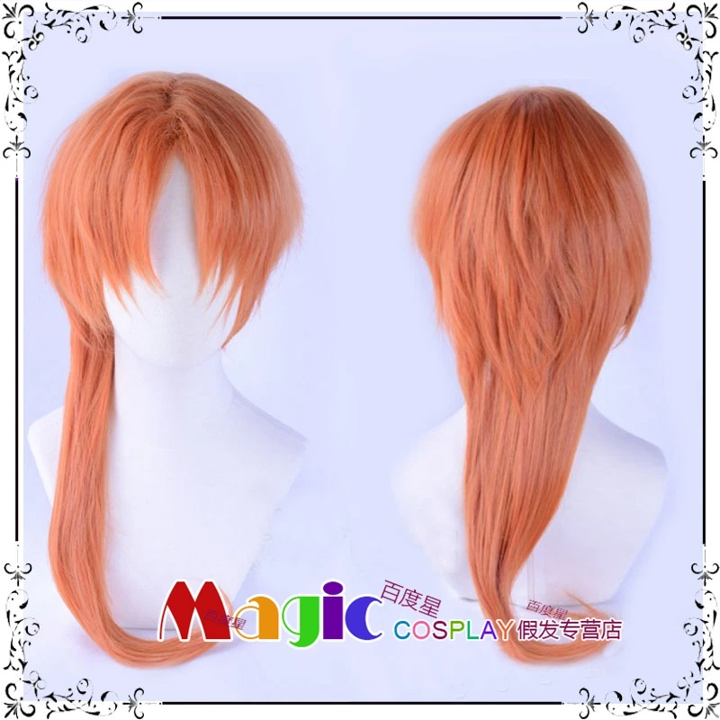 

Anime Jibaku-Shounen Hanako kun ao i akana Cosplay Wig Orange Synthetic Hair Party Wigs+Wig Cap