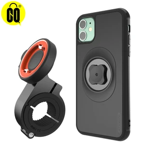 new bicycle phone holder with quick mount case for iphone 11 pro xsmax 8 plus 7 bike mount black pc matte shockproof phone case free global shipping