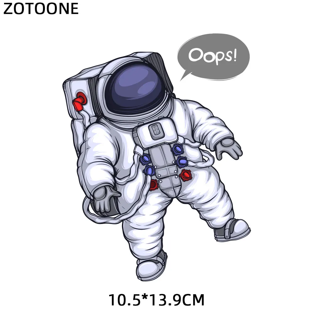 ZOTOONE нашивка с космонавтом космическая планета наклейки железные на переводах для одежды футболка аксессуар Аппликация DIY теплопередача G