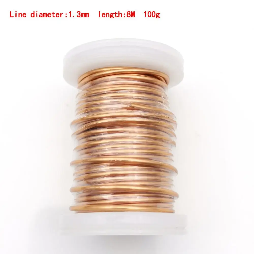 1.3mm 0,1 мм 0,2 мм 0,4 мм 0,5 мм 1 мм 1,3 мм медный провод Магнитный провод эмалированный медный обмоточный провод катушка медный провод обмоточный провод вес 100 г - Цвет: 1.3mm