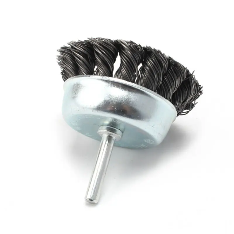 

3 Rotary Brass Steel Wire Brush Crimp Cup Set Wheel Angle Grinder Metal Sale