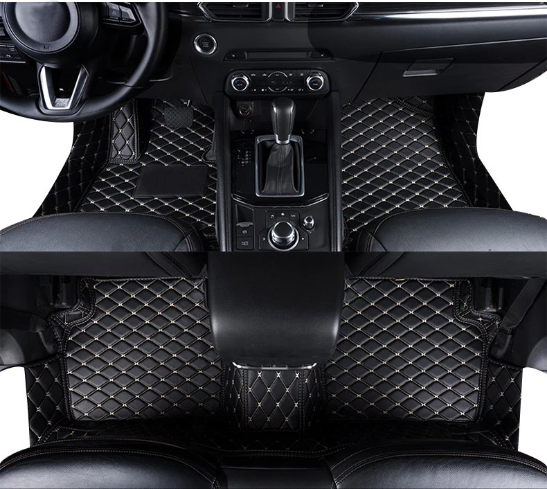 

leather car floor mats for mazda cx-5 cx5 2017 2018 2019 2020 kf carpet interior styling rug accessories 2nd