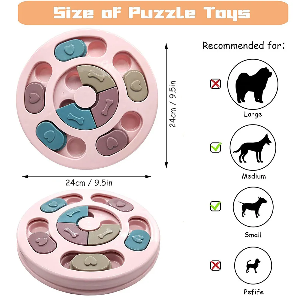 

Interactive Pet Feeder Toys Dog Puzzle Toys Increase IQ Interactive Slow Dispensing Feeding Bowl For Small Medium Dog Pet Toy
