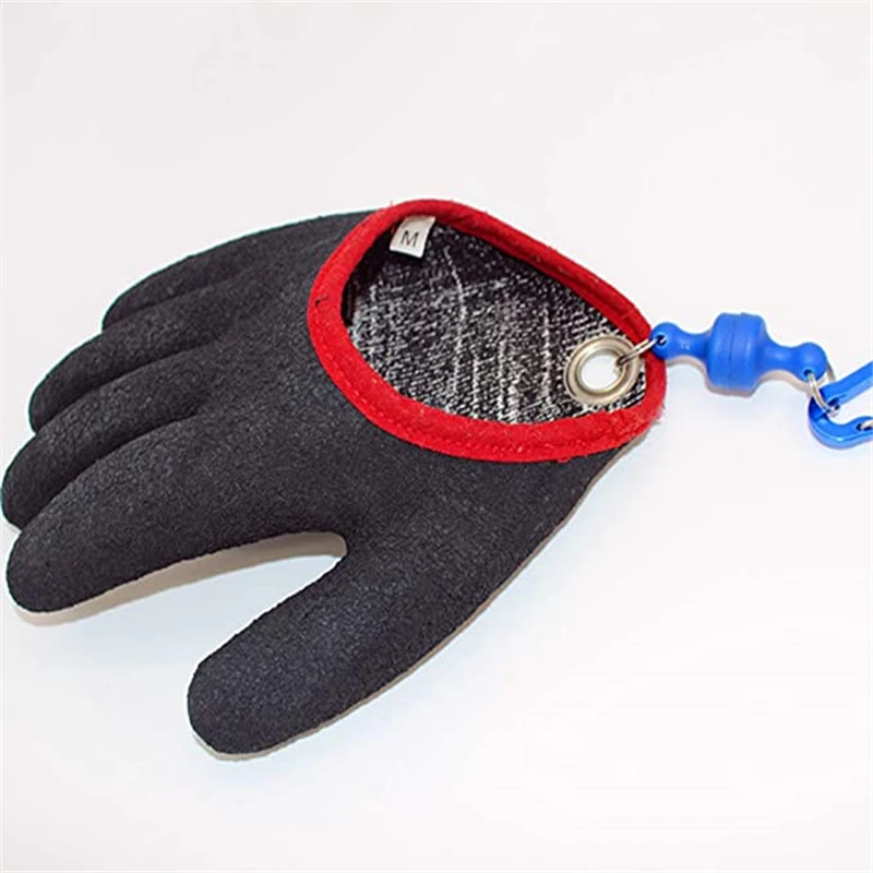 

Fishing Gloves Non Slip Latex Glove with Magnet Release Fish Grab Anti Skid Capture Safety Portable Outdoor Fishing Professional