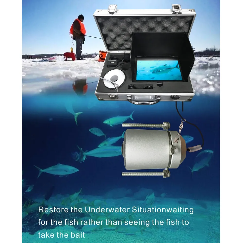 

Underwater Fish Finder High-Definition 180° Fishing Camera Set 7 Inch Display Waterproof ICE/Sea/River Fishfinder Night Vision