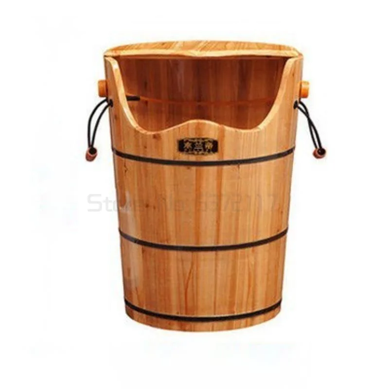

Foot bath barrel foot barrel sweat steaming fumigation barrel foot bath barrel wooden footbath heating home over the knee
