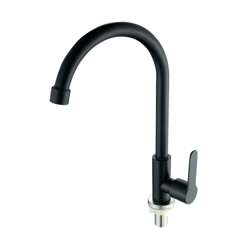 

Kitchen accessories black paint 304 stainless steel kitchen sink single cold faucet sink sink for kitchen