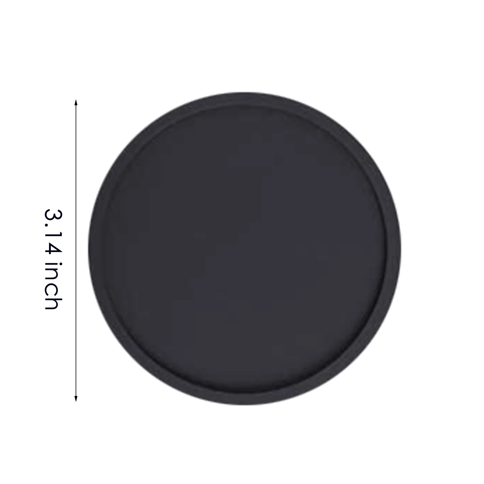 

4PCS Silicone Black Drink Coasters Set Of 4 Non-slip Round Soft Cup Coasters, Perfect For Bar And House, Durable Easy To Clean