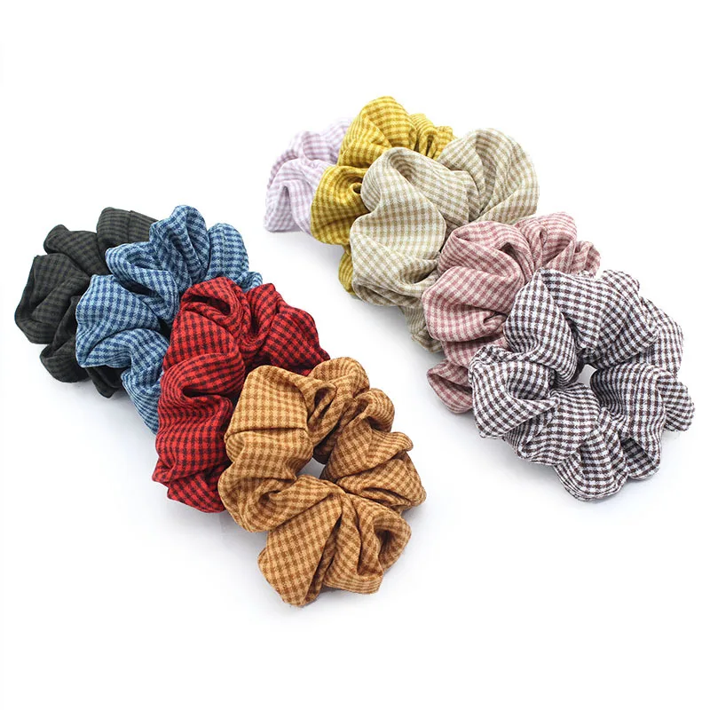 Женская винтажная резинка для волос черно белая эластичная в полоску прически