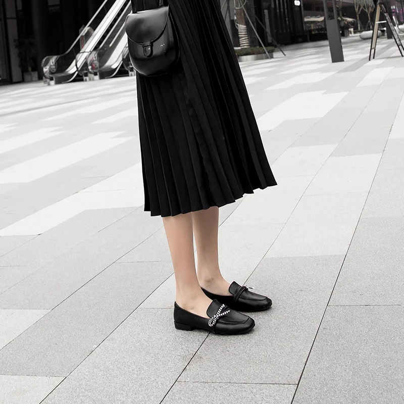 MALEMONKEY/012875 г. Обувь из натуральной кожи Женские лоферы с закрытым носком Женская