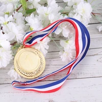 4 pcs creative award medals wheat ears number pattern universal metal medals with lanyard for sports worker competition gold