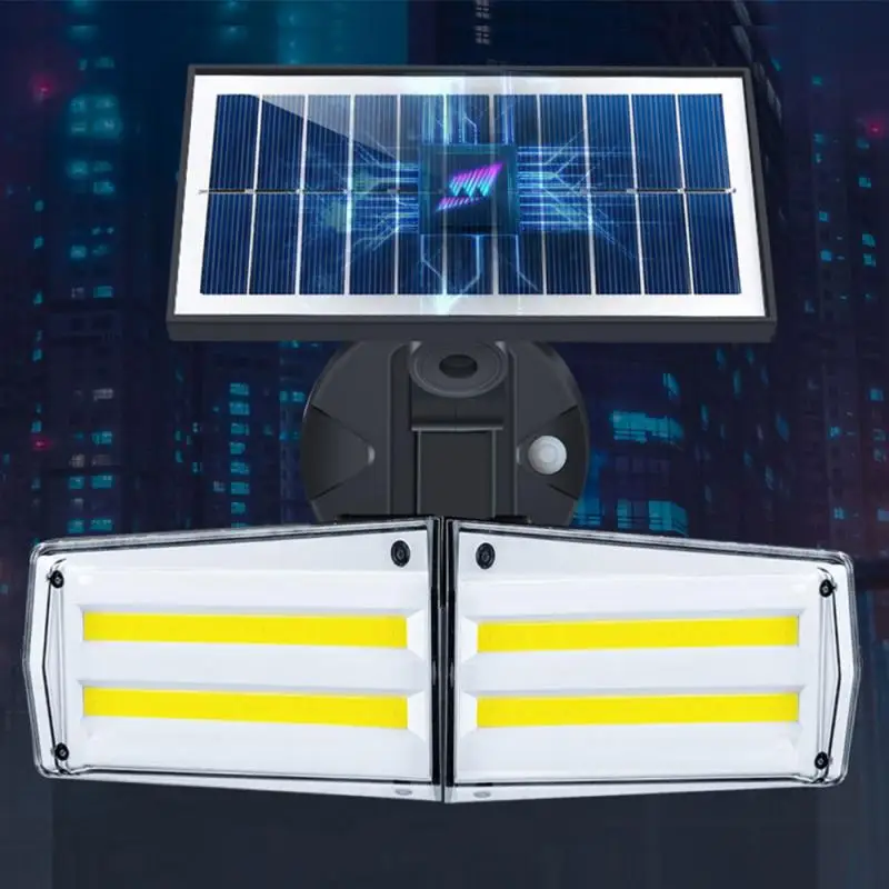 20 Вт 42LED/80COB двусторонний солнечный светильник IP65 водонепроницаемый настенный светильник радиолокационный СВЧ индукционный светильник roatable наружный садовый светильник