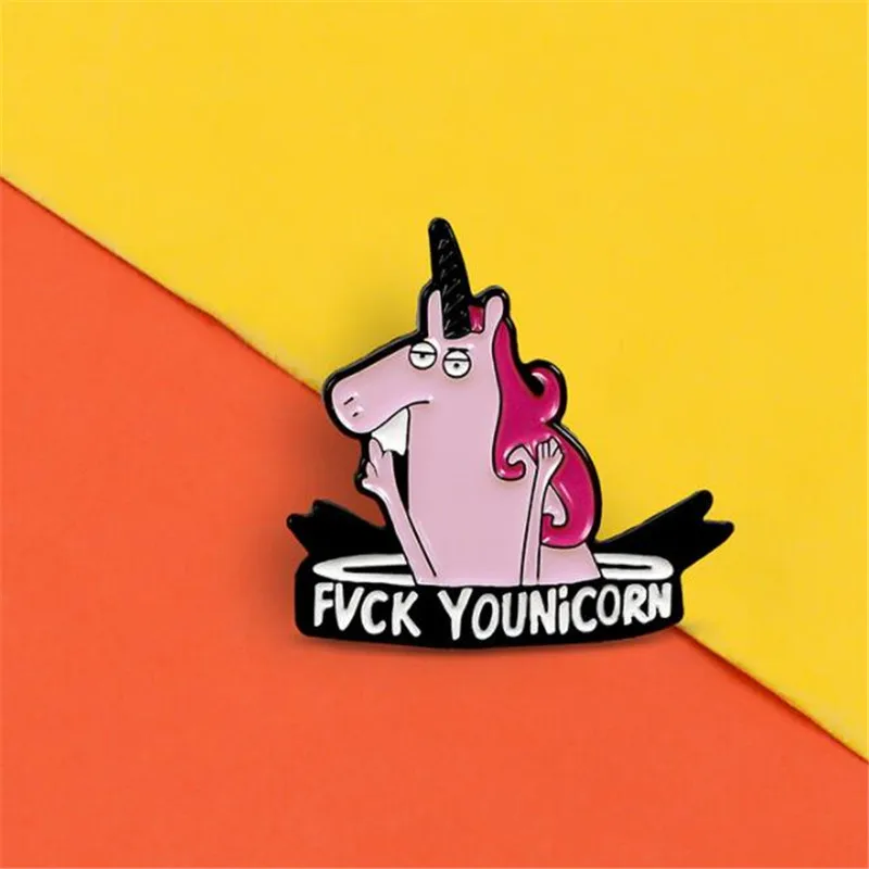 Новые милые животные Единорог металлический значок украшения одежды DIY брошь Kawaii