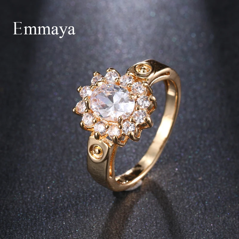 Женское кольцо с цирконием Emmaya Классическая модель четыре цвета на выбор |