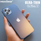 Ультратонкий чехол для телефона iPhone 13 12 Pro Max 11 XS XR X 6S 7 8 Plus SE 2020, Матовый Прозрачный жесткий чехол из поликарбоната для iPhone12 Mini Coque