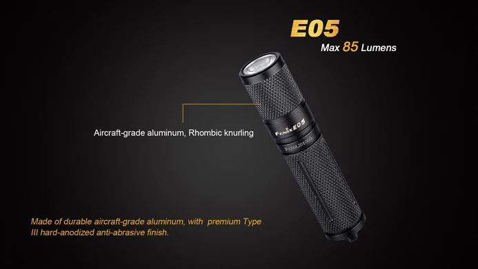 FENIX E05 Edition Cree XP-E2 светодиодный Flshlight 3 режима 85 люмен на 1* AAA аккумулятор