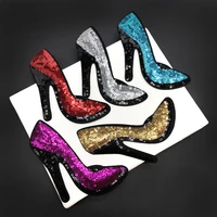 sequin embroidered cloth pasted with clothes decorative back glue high heeled shoes patch pasted with bags patched with cloth