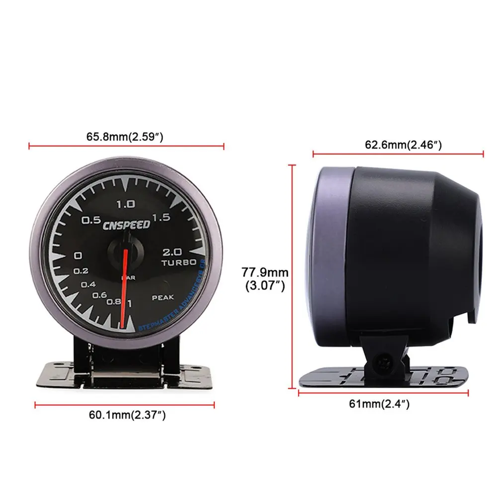 CNSPEED 2 5 &quot/60 мм 7 цветов подсветка указатель автомобильный турбо Boost Gauge бар PSI