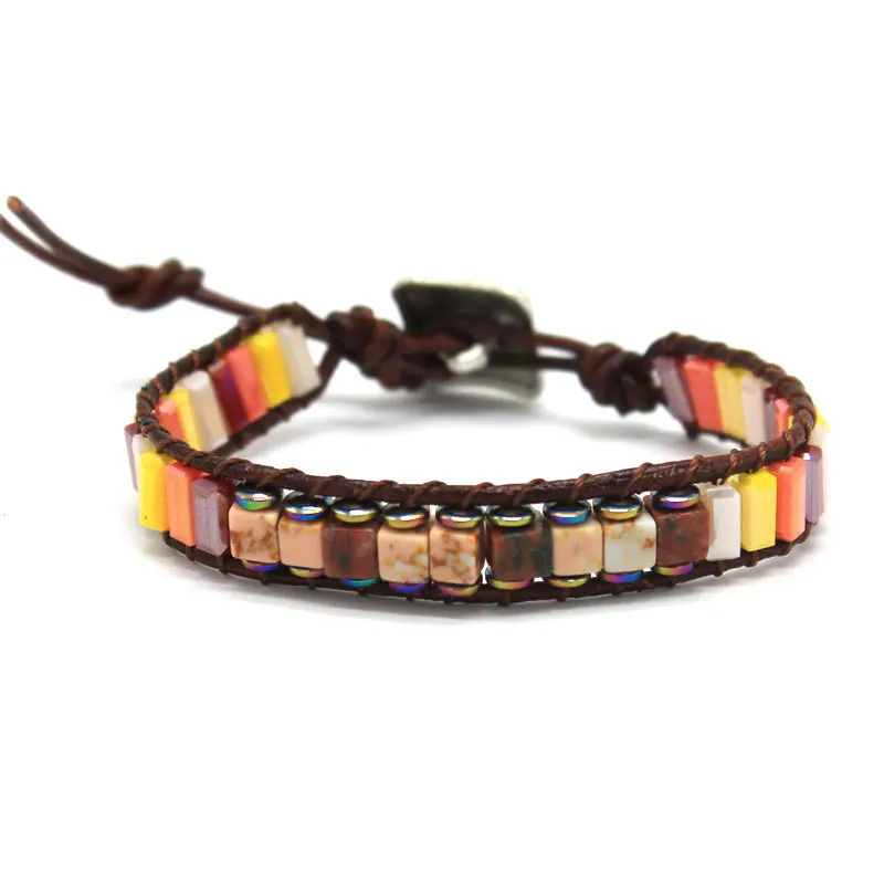 

Natural Stone Hand-woven Fashion Women's Bracelet, Emperor Stone Energy Yoga Bracelet, Colorful Chakra Creative Couple Bangle