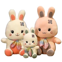 1pc 25 55cm kawaii rabbit plush toys lovely rabbit with tie pillow stuffed soft dolls baby toy for children girls decor gift