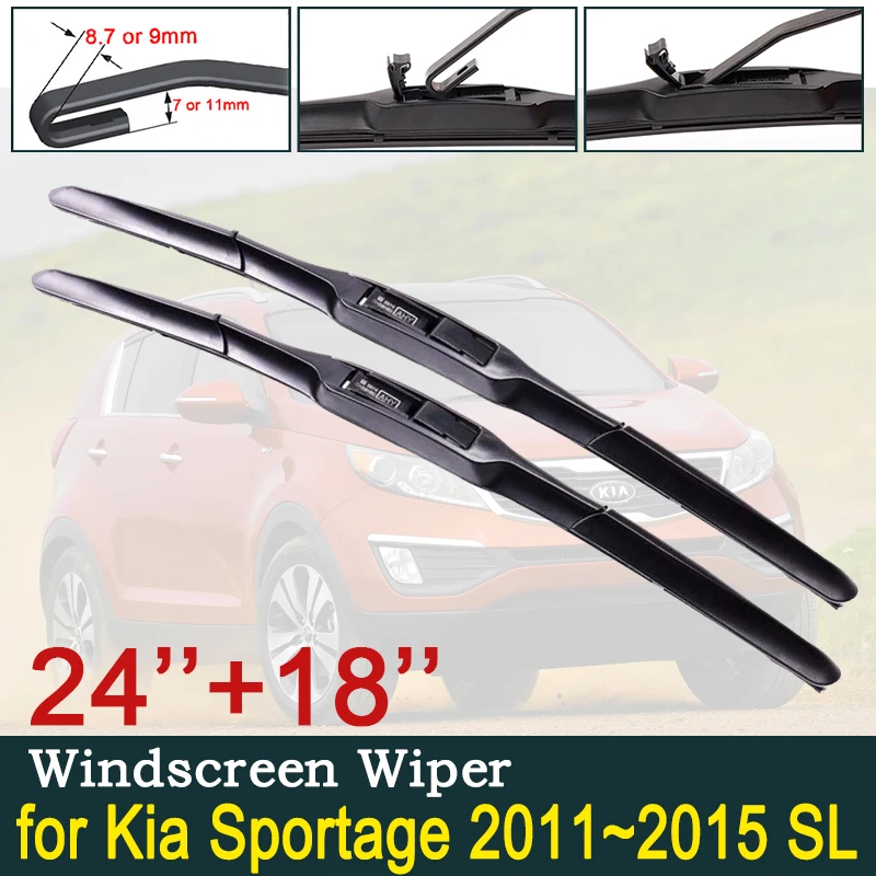 

Car Wiper Blade Windscreen for Kia Sportage 2011 2012 2013 2014 2015 SL Front Windshield Wipers Car Accessories Stickers